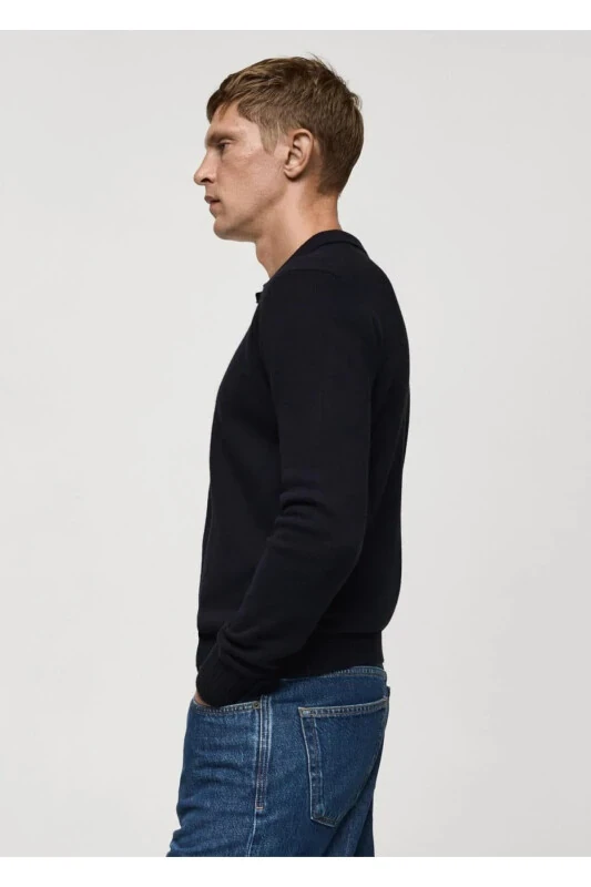 Polo Neck Wool Sweater - 1