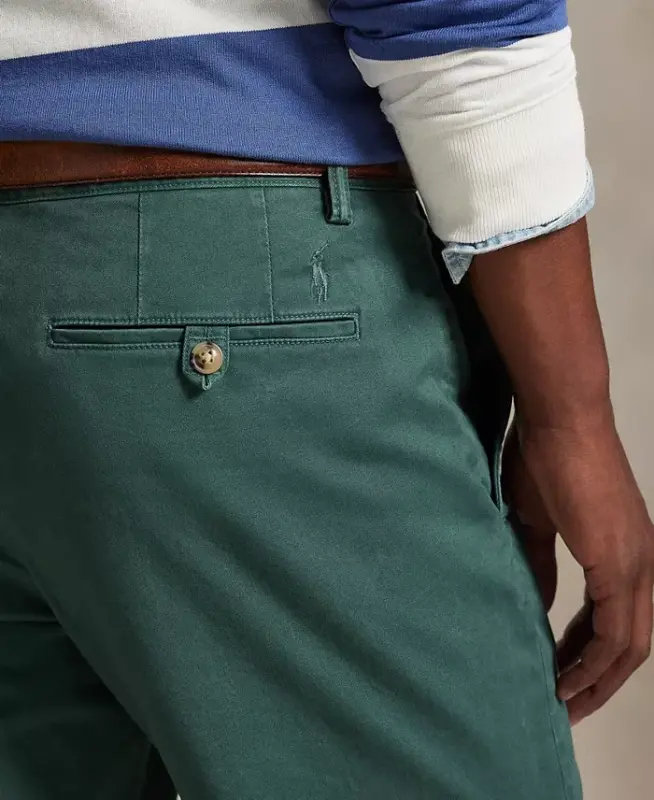 Men's Straight-Fit Stretch Chino Pants - Charter Green - 3