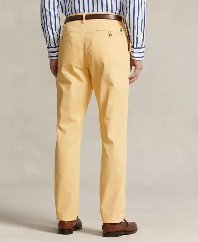 Men's Straight-Fit Stretch Chino Pants - Corn Yellow - 4