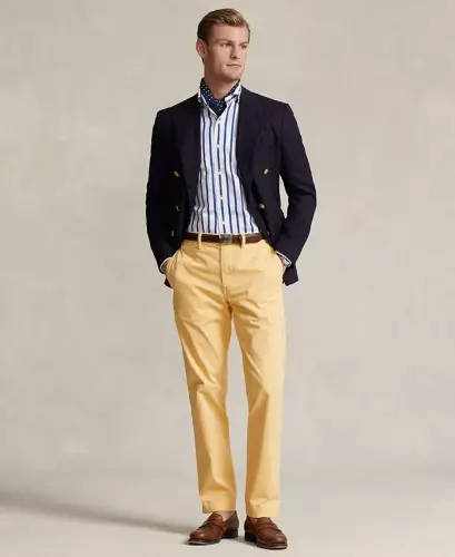 Men's Straight-Fit Stretch Chino Pants - Corn Yellow - POLO RALPH LAUREN (1)