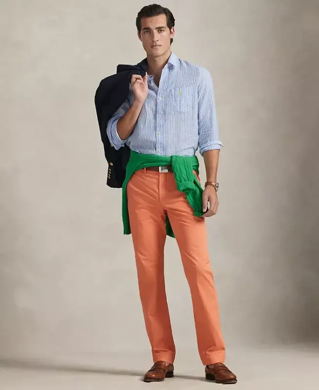 Polo Ralph Lauren Men's Straight-Fit Stretch Chino Pants - DeepModazone - MACY'S