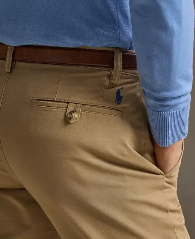 Polo Ralph Lauren Men's Straight-Fit Stretch Chino Pants - Desert Khaki - 3