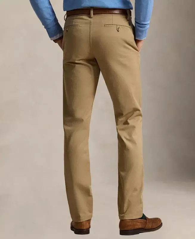 Men's Straight-Fit Stretch Chino Pants - Desert Khaki - 4