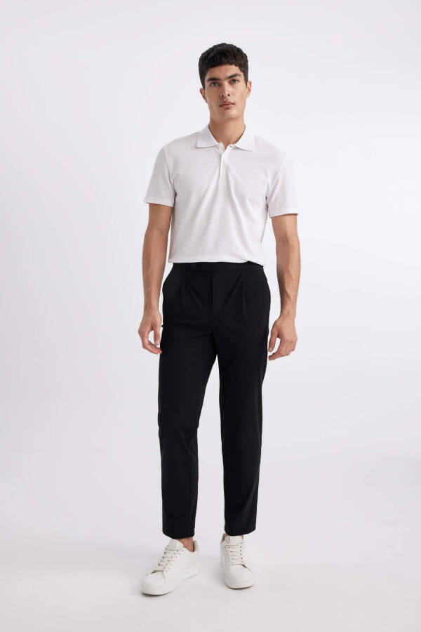 Поло с коротким рукавом Basic Slim Fit из хлопка Белый - 8