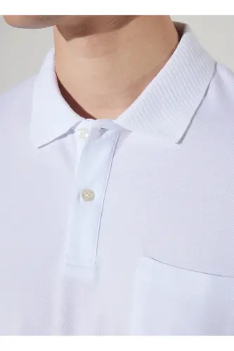 Polo Yaka Beyaz Erkek T-Shirt 4A9000000002 - Beyaz - 7