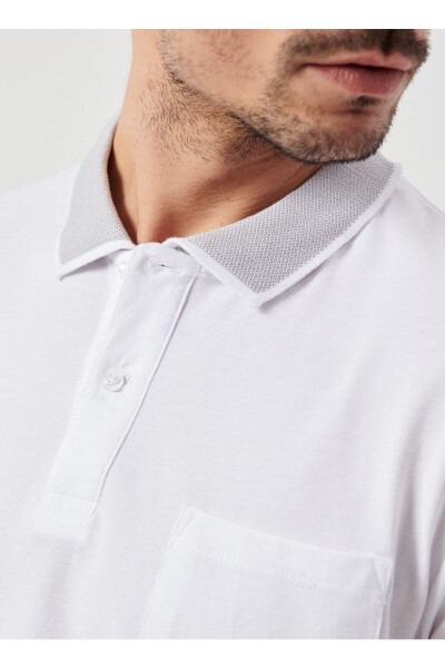 Polo Yaka Beyaz Erkek T-shirt 4a9000000004 - 4