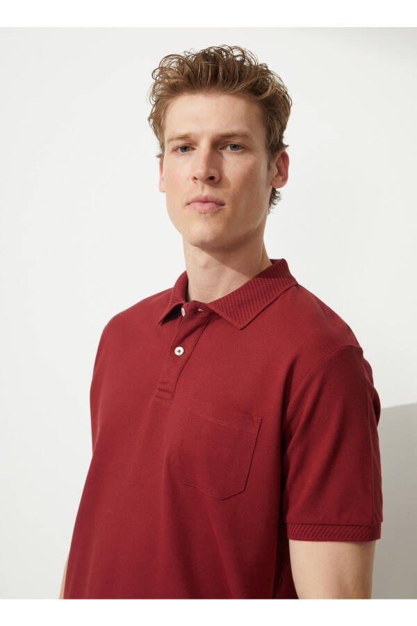 Polo Yaka Bordo Erkak T-shirt 4a9000000002 - 6