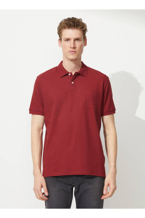 Polo Yaka Bordo Erkek T-shirt 4a9000000002 - 1
