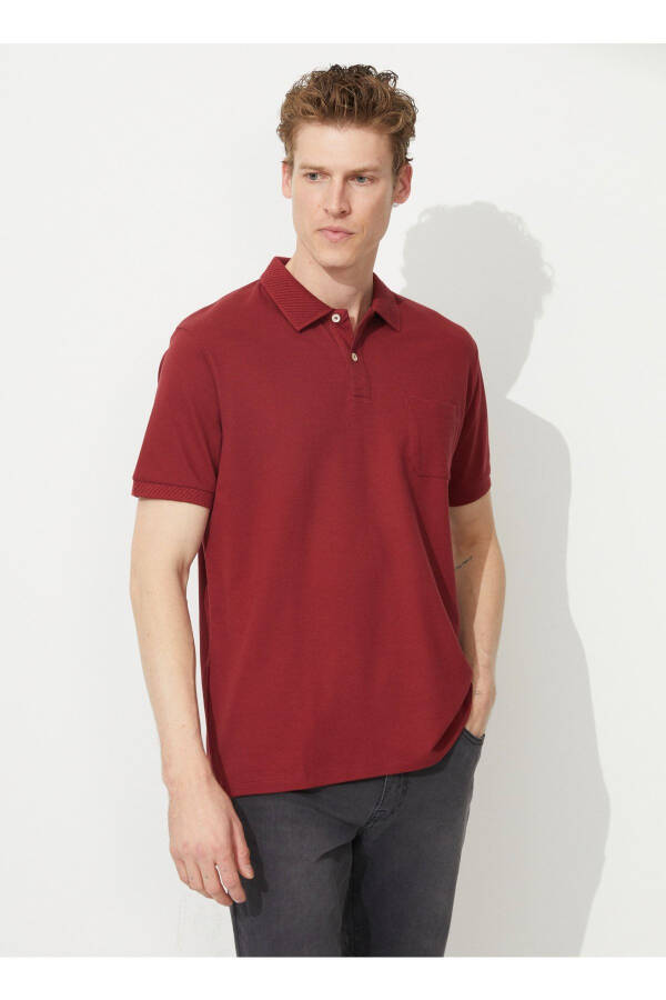 Polo Yaka Bordo Erkek T-shirt 4a9000000002 - 3