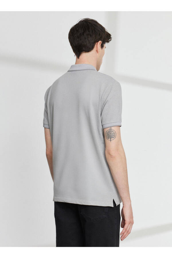 Polo Yaka Gri - Beyaz Erkek T-shirt 4a9000000003 - Gri - Beyaz - 6