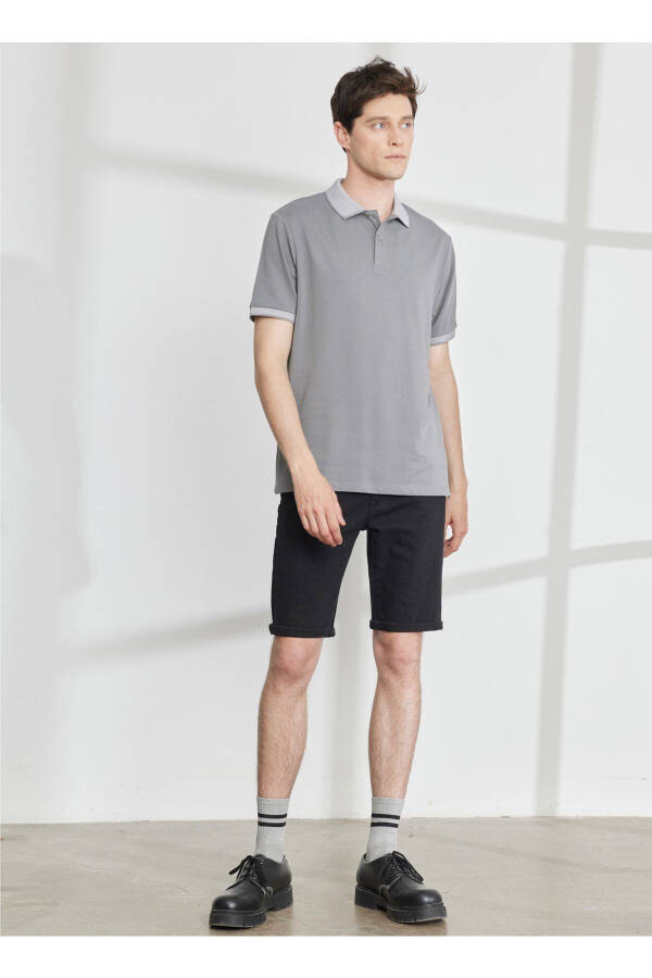 Polo Yaka Gri Erkek T-shirt 4a9000000003 - 2
