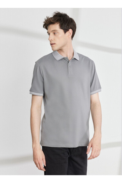 Polo Yaka Gri Erkek T-shirt 4a9000000003 - 4