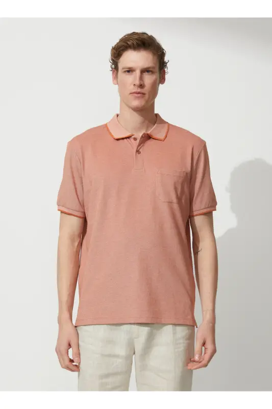 Kiremit Melanj Erkek Polo T-Shirt 4A9000000004 - Kiremit Melanj - ALTINYILDIZ CLASSICS