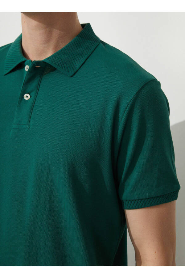 Polo Yaka Koyu Yeşil Erkek T-shirt 4a9000000001 - 4