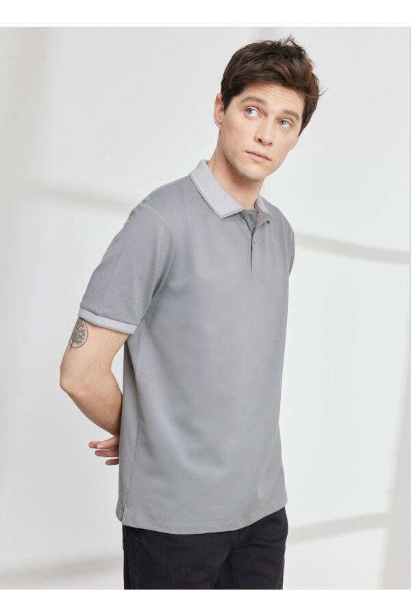 Polo Yaka Kulrang Erkak T-shirt 4a9000000003 - 1