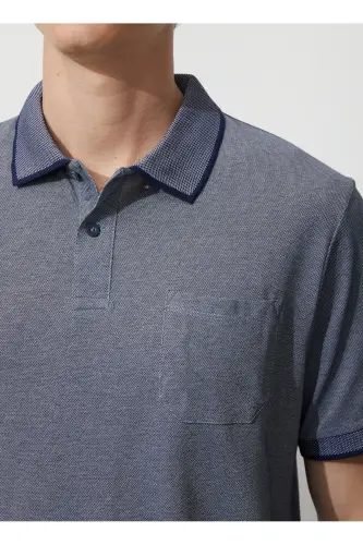Polo Yaka Lacivert - Oq - Oq Erkak T-shirti 4a9000000 - 5