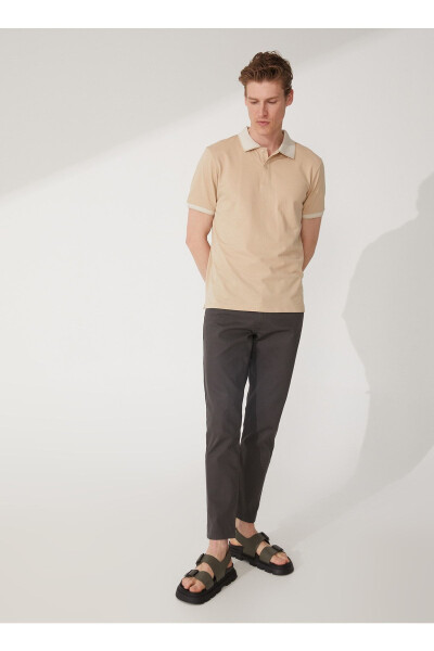 Polo Yaka Ochiq Bej Erkak T-shirt 4a9000000003 - 3