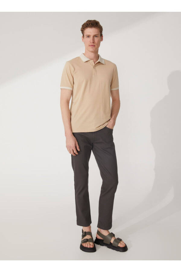 Polo Yaka Ochiq Bej Erkak T-shirt 4a9000000003 - 2