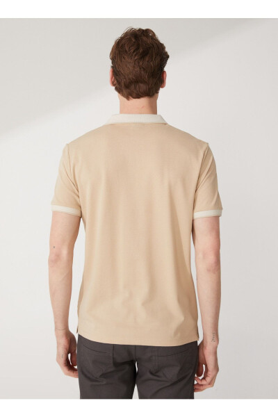 Polo Yaka Ochiq Bej Erkak T-shirt 4a9000000003 - 5