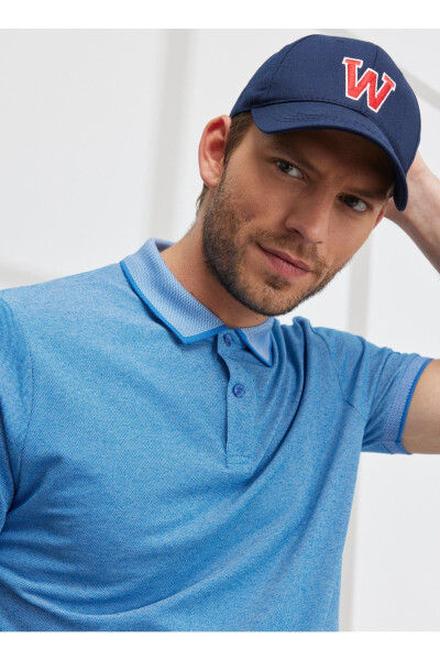Polo Yaka Saks Melanj Erkak T-shirt 4a9000000003 - 5