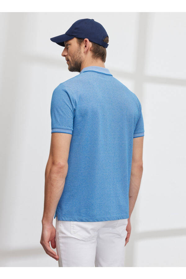 Polo Yaka Saks Melanj Erkek T-shirt 4a9000000003 - Saks Melanj - 6