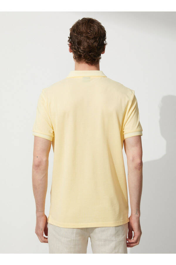 Polo Yaka Sarı - Beyaz Erkek T-shirt 4a9000000003 - 5