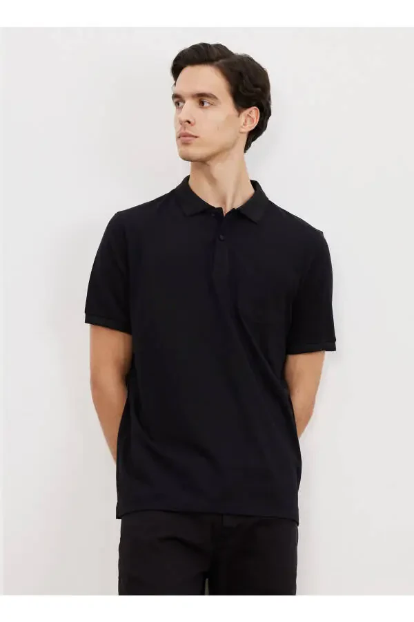 Polo Yaka Siyah Erkek T-shirt 4a9000000004 - 1