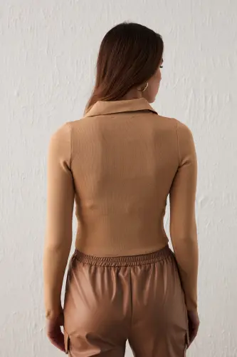 Polo Yaka Triko - Biskuit - 6