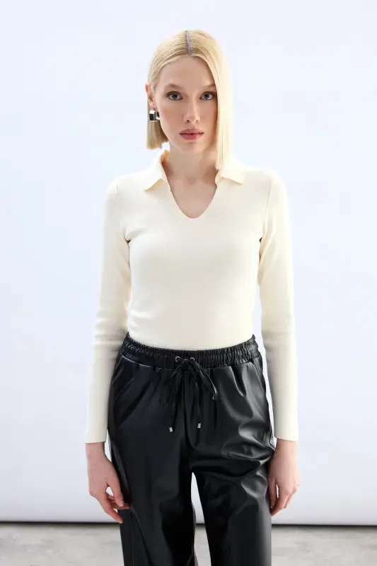 Polo Yaka Triko - Ekru - EKRU - 2