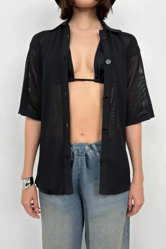 Polo Yoqali To'rli Bluza - 3