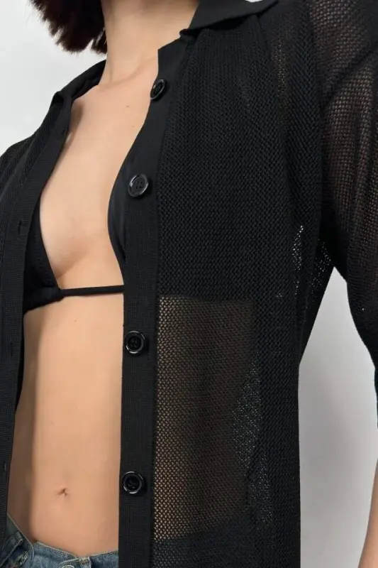 Polo Yoqali To'rli Bluza - 4