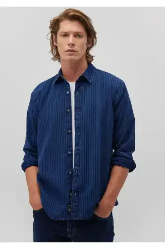 Полосатая джинсовая рубашка Slim Fit / узкий крой 0210882- - MAVI (1)