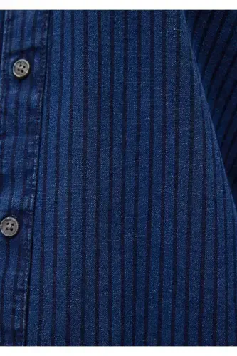 Полосатая джинсовая рубашка Slim Fit / узкий крой 0210882- - 6