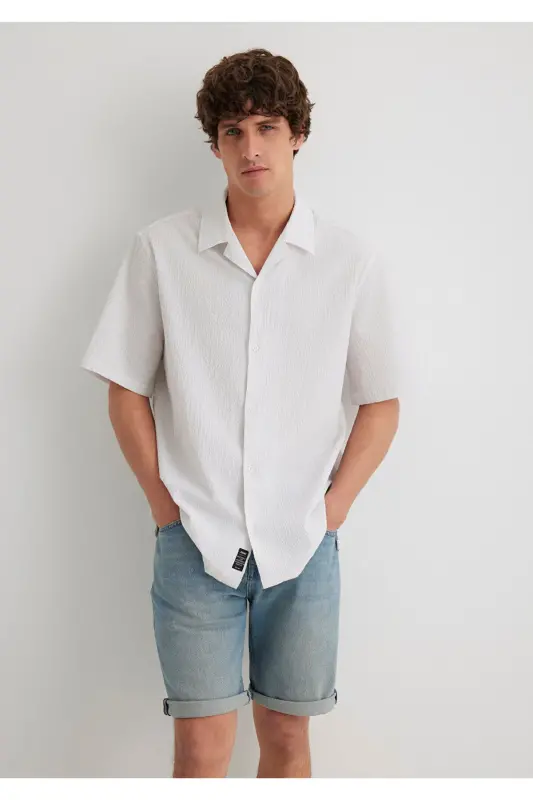 Полосатая Серая Рубашка Regular Fit / Normal Kesim 0211 - MAVI