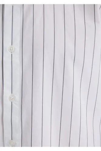 Полосатая Серая Рубашка Regular Fit / Normal Kesim 0211 - 7