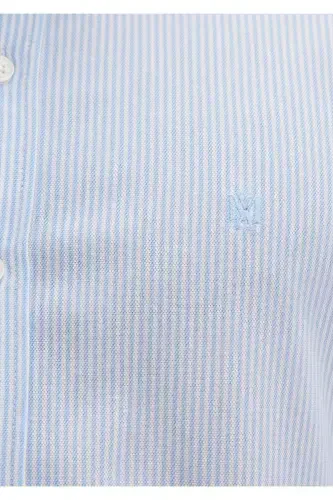 Полосатая Синяя Рубашка Slim Fit / Узкий Крой 0211402-8 - 7