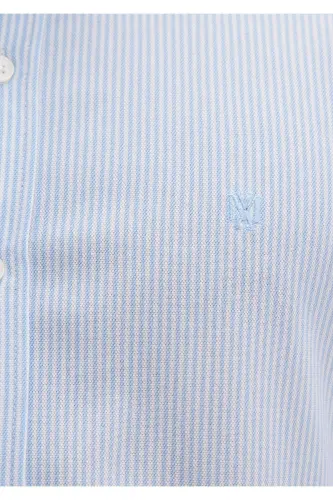 Полосатая Синяя Рубашка Slim Fit / Узкий Крой 0211402-8 - 7