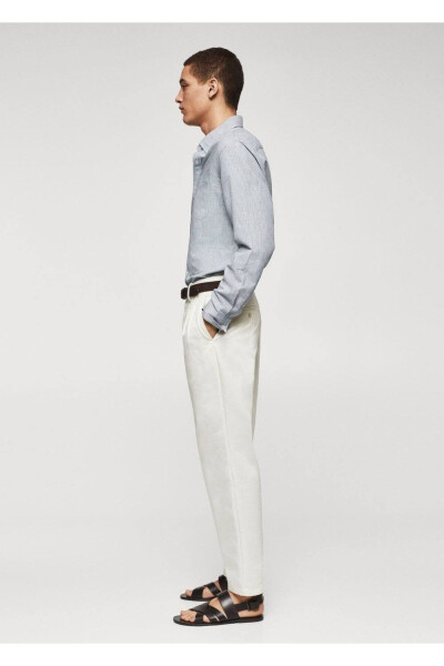 Полосатая свободная рубашка - 6