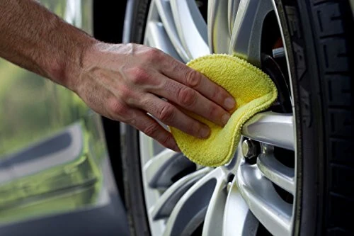 Полотенца для полировки и чистки из микрофибры Mothers для детальной очистки автомобиля, диаметр 5 дюймов, желтый, 6 штук - 4