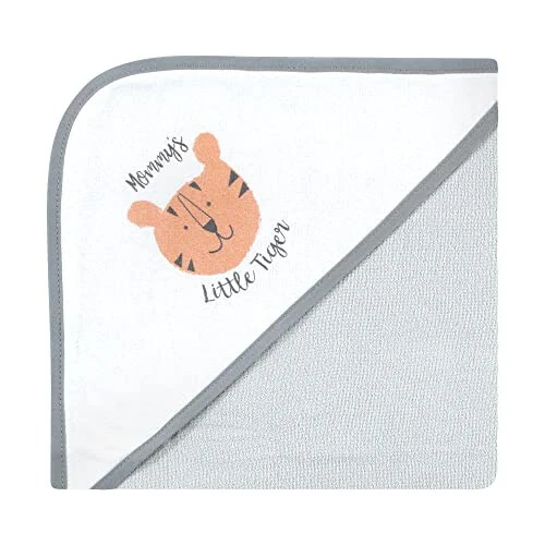 Полотенца с капюшоном для новорожденных Hudson Baby Unisex Baby Cotton Rich, алфавит, универсальный размер - 4