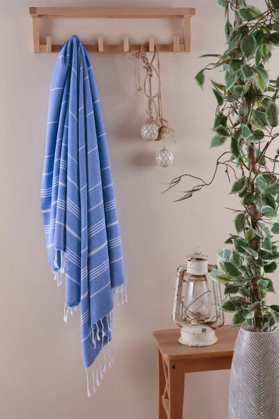 Полотенце Belda Royal Blue с полосками - 95x185 - Modazone