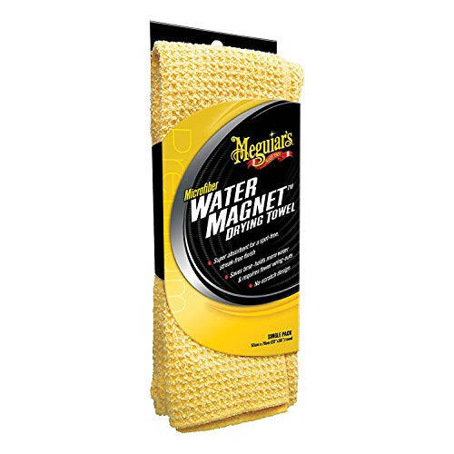 Полотенце для сушки из микрофибры Meguiar's Water Magnet - Премиальное полотенце для сушки автомобилей, супермягкое, впитывающее воду и без царапин - 1 упаковка, желтый - 2