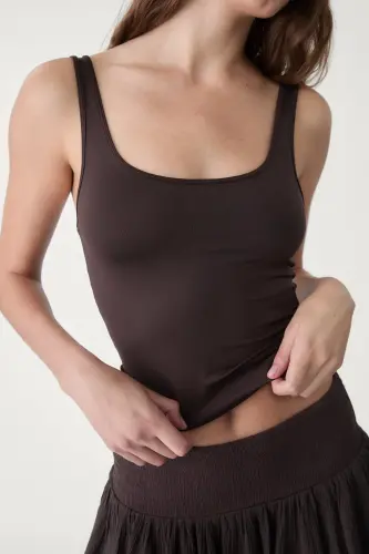 Polyamide t-shirt - Brown - 4