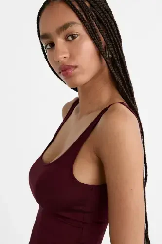 Polyamide t-shirt-Burgundy - 2