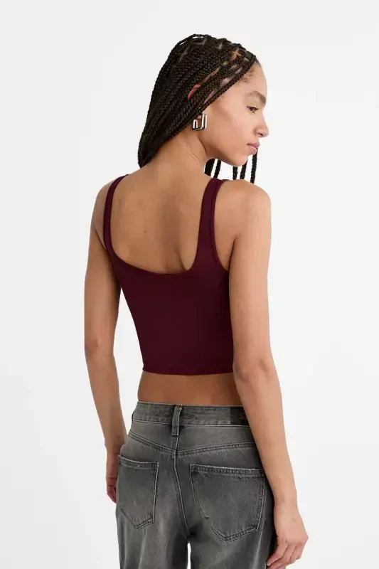 Polyamide t-shirt-Burgundy - 3