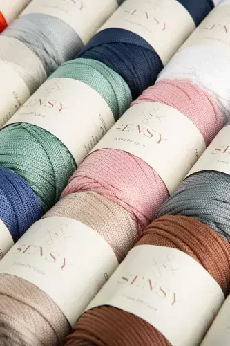 Polyester Macrame Rope 3 Mm 250 Gram Macrame Yarn Rose Gold 120 Meters Coaster Yarn and Bag Yarn-Rose Gold - 6