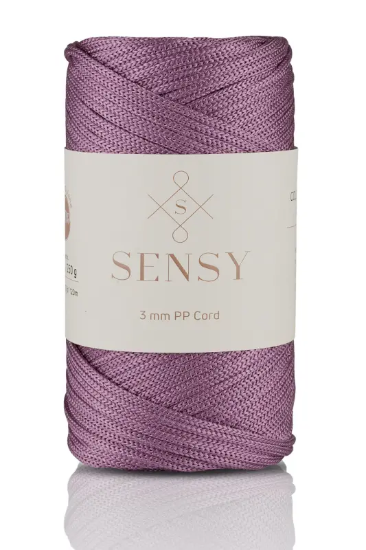 Polyester Makrome İp 3 Mm 250 Gram Makrome İp Mürdüm 120 Metre Supla İp Ve Çanta İpliği-Mürdüm - 1