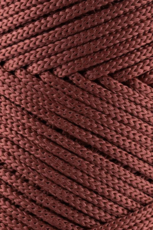 Polyester Makrome İpi 3 Mm 250 Gram Makrome İp Gül Kurusu 120 Metre Supla İp Ve Çanta İpliği - Gül Kurusu - 2