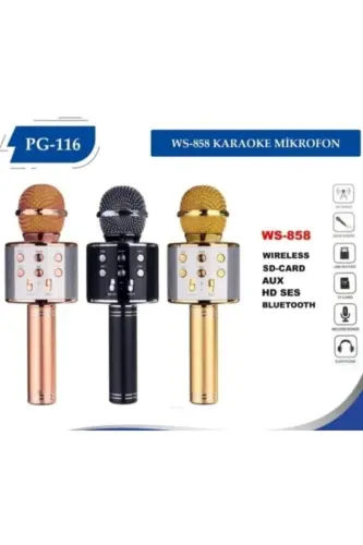 Polygold Ws 858 Blutooth Karaoke-pembe ,beyaz 