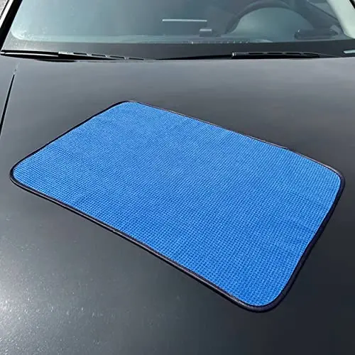 POLYTE Elite Mikrofiber Kurulama Bezi (16x24, 4 Adet, Waffle, Mavi) - 3